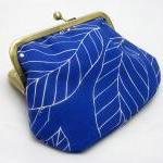 6" Fabby Purse - Leaves: Blue
