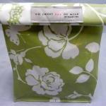 Oilcloth Lunch Bag: Flowers On Mint Green