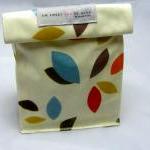 Oilcloth Lunch Bag - Scattered Leaves