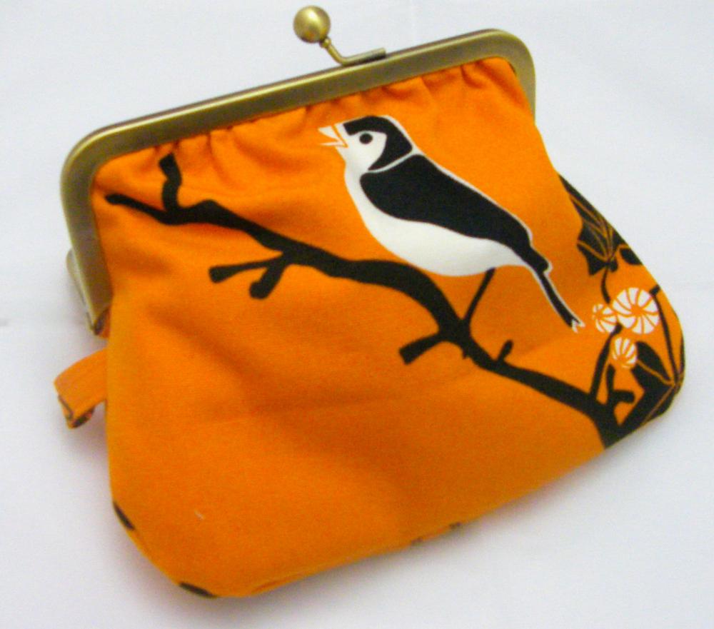 Fabby Purse -orange Bird